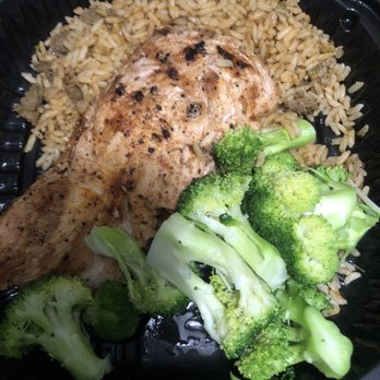 Boudreaux's - Grilled chicken , Dirty Rice, and broccoli - Cajun/Creole Near Me - Houston, Texas