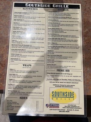 Menu photo 4 Southside Grille Bunnell Florida, FL
