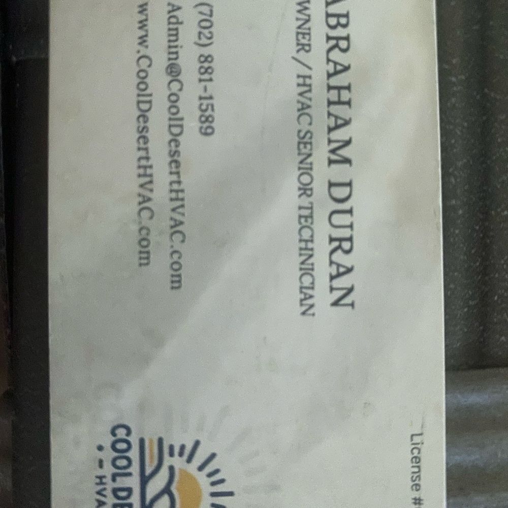 Cool Desert Hvac - A True Professional 5 Star - Heating & Air Conditioning/HVAC Near Me Cool Desert Hvac - A True Professional 5 Star - Heating & Air Conditioning/HVAC Near Me