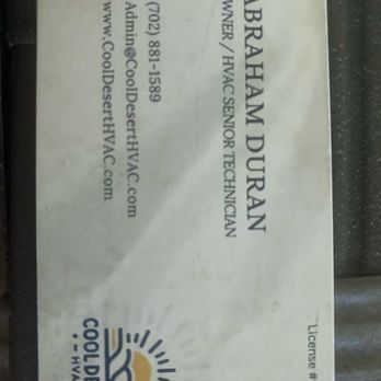 Cool Desert Hvac - A True Professional 5 Star - Heating & Air Conditioning/HVAC Near Me Cool Desert Hvac - A True Professional 5 Star - Heating & Air Conditioning/HVAC Near Me
