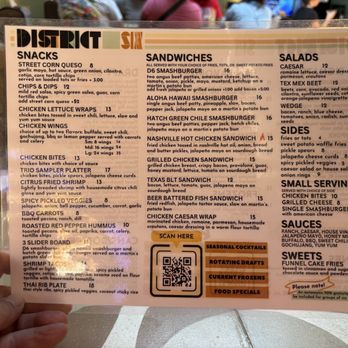 District Six - Menu as of 08.29.26 - Sports Bars Near Me - Georgetown, Texas District Six - Menu as of 08.29.26 - Sports Bars Near Me - Georgetown, Texas