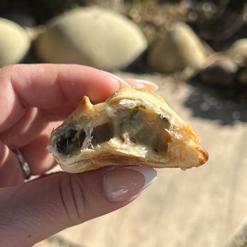 Red Kettle Coffee - Mushroom and spinach empanada - Coffee & Tea Near Me - Summerland, California Red Kettle Coffee - Mushroom and spinach empanada - Coffee & Tea Near Me - Summerland, California