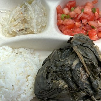 The Fish Express - Hawaiian plate, laulau. Must try! Very tasty but skip the fatty pork. - Hawaiian Near Me - Lihue, Hawaii The Fish Express - Hawaiian plate, laulau. Must try! Very tasty but skip the fatty pork. - Hawaiian Near Me - Lihue, Hawaii