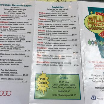 Willie's Pinchos in Orlando - Puerto Rican Near Me - Orlando, Florida