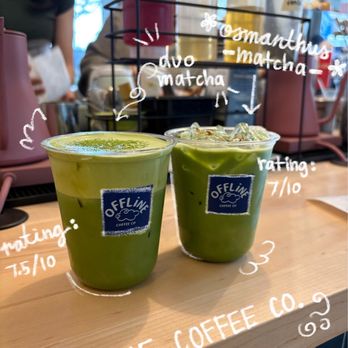 Offline Coffee - duo matcha and osmanthus matcha - Coffee & Tea Near Me - Seattle, Washington
