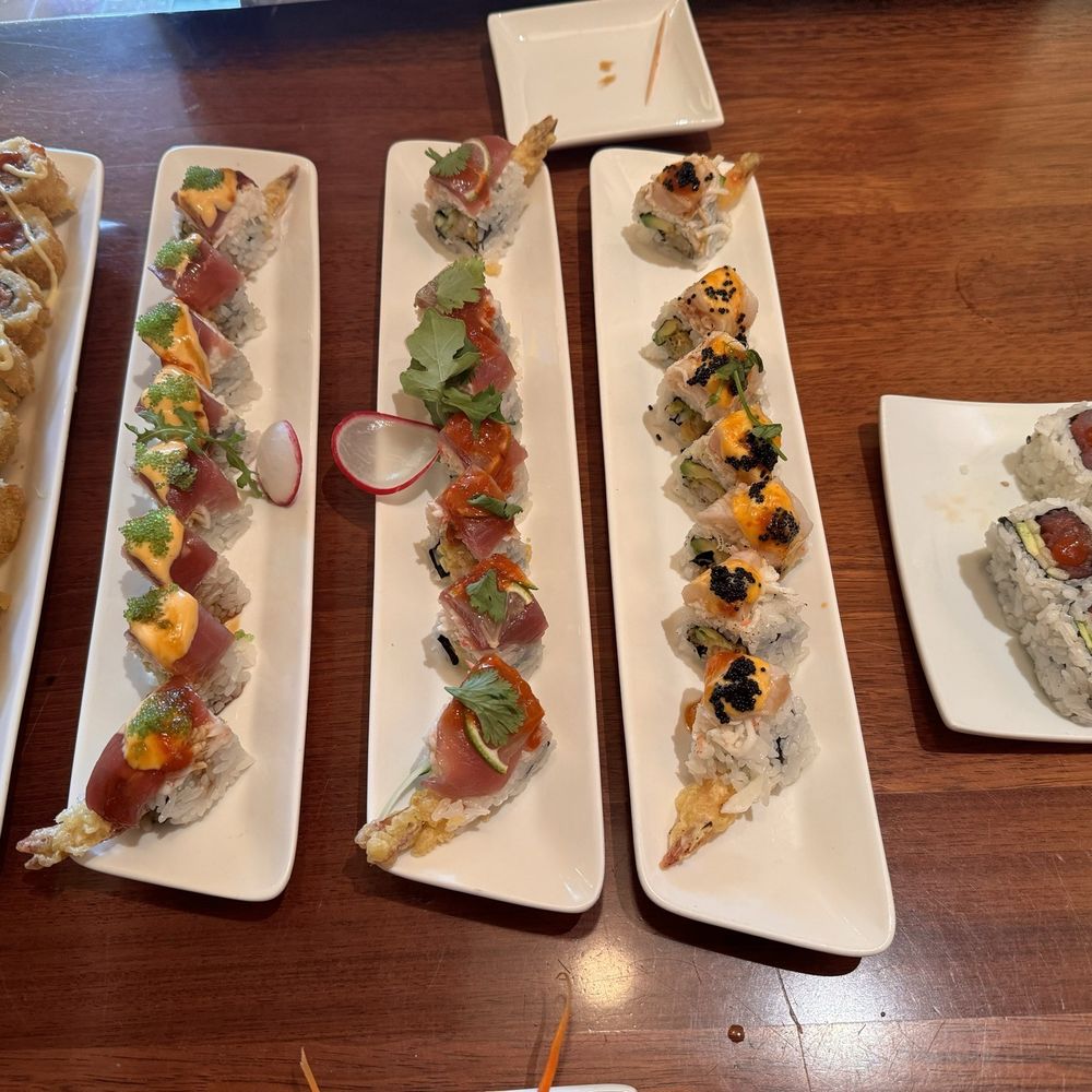 Tona - Rolls left to right. Brad , Jack, Tuna Cilantro, Black Jack, and Dynamite. - Sushi Bars Near Me - Ogden, Utah Tona - Rolls left to right. Brad , Jack, Tuna Cilantro, Black Jack, and Dynamite. - Sushi Bars Near Me - Ogden, Utah