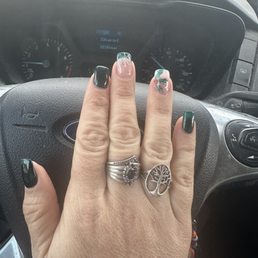 Acrylics with gel polish Acrylics with gel polish