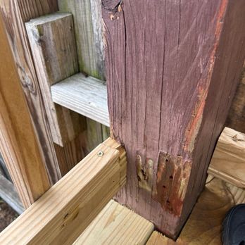 Focal Point Remodeling - Craftsmanship, preexisting deck beam not removed and then used for "new" deck - General Contractors Near Me - Harrisburg, Pennsylvania Focal Point Remodeling - Craftsmanship, preexisting deck beam not removed and then used for "new" deck - General Contractors Near Me - Harrisburg, Pennsylvania