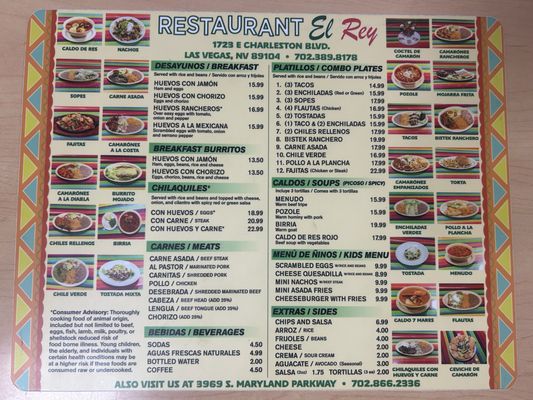 Menu photo 5 Restaurant El Rey Las Vegas, NV