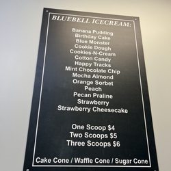 Miccos Snocones - Ice cream flavors