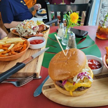 Beachy’s - Cuban, pineapple cheese burger, no spicy aoli. Both excellent. - Burgers Near Me - Caseville, Michigan