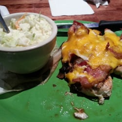Dress to thrill smothered chicken breast with side of coleslaw! Pretty good! LOW CARBER'S dream
