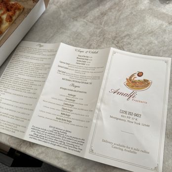 Amalfi Trattoria - a pizza and a drink - Italian Near Me - Montgomery, New York