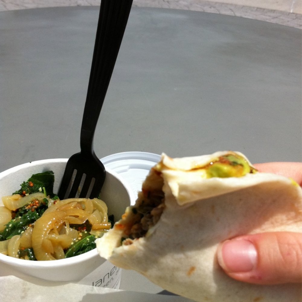 BBQsmith - Pulled pork taco and garlic braised kale - Street Vendors Near Me - Boston, Massachusetts BBQsmith - Pulled pork taco and garlic braised kale - Street Vendors Near Me - Boston, Massachusetts