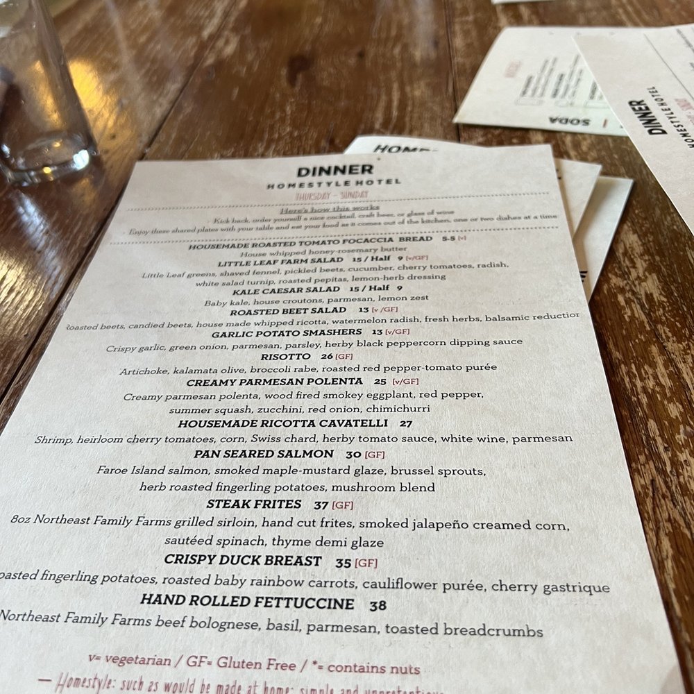 Homestyle Restaurant - Menu - New American Near Me - Ludlow, Vermont