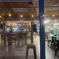 The Seahorse Eats & Drinks - View of the bar and bait shop.  There is also a small game arcade not pictured to the left.