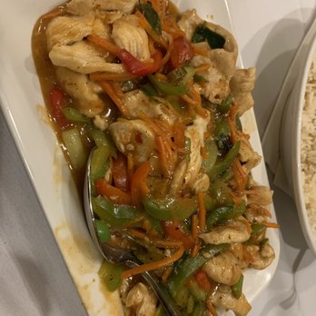 Mustard Seed - Spicy Chicken was not good at all. Look at this mess. - Asian Fusion Near Me - Missoula, Montana Mustard Seed - Spicy Chicken was not good at all. Look at this mess. - Asian Fusion Near Me - Missoula, Montana