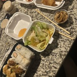 Fujiyama Japanese Hibachi & Sushi - Shrimp Tempura, Crunchy Roll, 3 big piece pork Egg roll!!