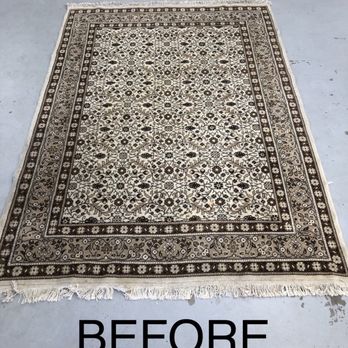 Rug Ideas - Rug before cleaning - about 5 years of normal wear and tear from foot traffic plus a few stains - Carpet Cleaning Near Me - Van Nuys, California
