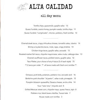 Alta Calidad - Touchless menu 9/11/20 - Mexican Near Me - Brooklyn, New York Alta Calidad - Touchless menu 9/11/20 - Mexican Near Me - Brooklyn, New York