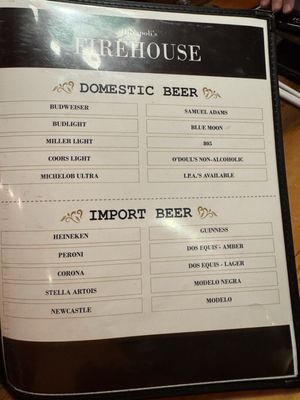 Menu photo 4 DiNapoli's Fire House Barstow, CA