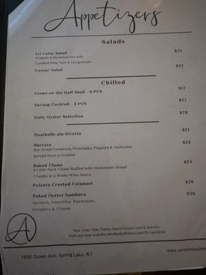 Menu photo 3 Amelia’s By the Sea Spring Lake, NJ