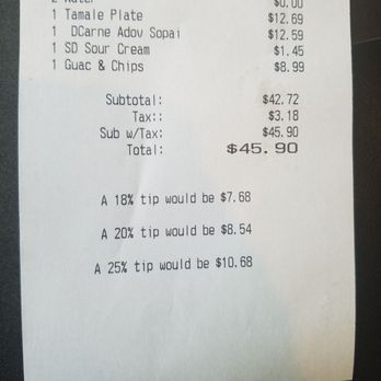 Casa De Benavidez - My check. The beer and guacamole were pricey. Worth it? I think the beer was. - Mexican Near Me - Albuquerque, New Mexico Casa De Benavidez - My check. The beer and guacamole were pricey. Worth it? I think the beer was. - Mexican Near Me - Albuquerque, New Mexico