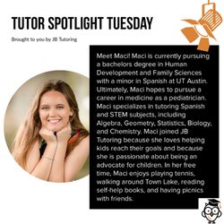 JB Tutoring - Need a Spanish Tutor? Need a Chemistry Tutor? Contact us to set up a session with Maci!