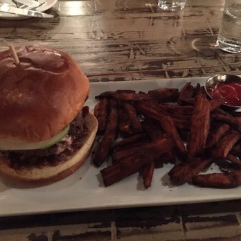 Neat Kitchen + Bar - Bleu cheese burgers and fries burnt to a crisp - greeaaattt - Bars Near Me - Westmont, Illinois