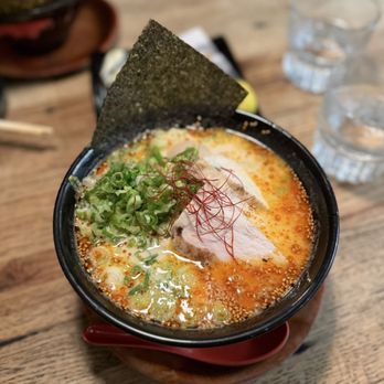 Ramen Izakaya Yu-Gen - Spicy Tantan Ramen with extra green onions & chicken chashu - Izakaya Near Me - Mountain View, California Ramen Izakaya Yu-Gen - Spicy Tantan Ramen with extra green onions & chicken chashu - Izakaya Near Me - Mountain View, California