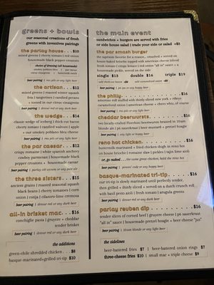 Menu photo 8 Parlay 6 Brewing Reno, NV