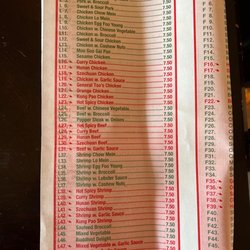 China Wok - Lunch menu