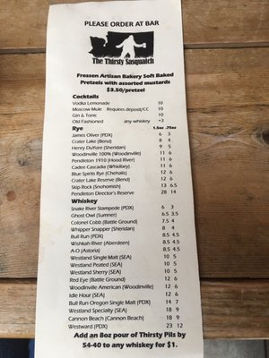 Menu photo 4 The Thirsty Sasquatch Vancouver, WA Menu photo 4 The Thirsty Sasquatch Vancouver, WA