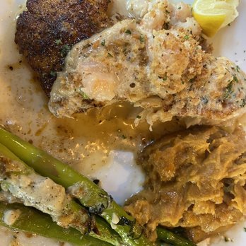 Half Shell Oyster House Spanish Fort - Seafood Au Gratin Snapper/ pic after I had boxed half - Seafood Near Me - Spanish Fort, Alabama