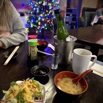 Momo Sushi - Small Salad, Miso Soup, Unfiltered Sake, Green Tea - Sushi Bars Near Me - Henderson, Nevada