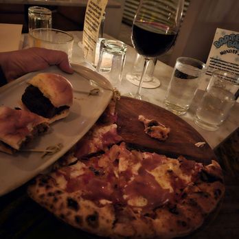 Bar Belly - Forgot to take photo before diving into truffle honey prosciutto pizza and braised short rib sliders! Hahaha! - Jazz & Blues Near Me - New York, New York