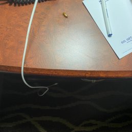 Roach on the dresser by the bed Roach on the dresser by the bed