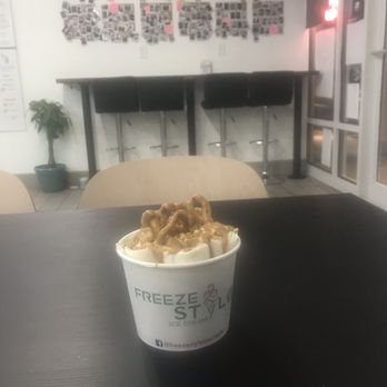 Freeze Style Ice Cream - Coconut Milk Base With Bananas, Peanut Butter, And Pretzels - Juice Bars & Smoothies Near Me - Upper Arlington, Ohio