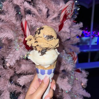 Dairy Joy - Coffee and Coconut Ice cream small waffle cone - Ice Cream & Frozen Yogurt Near Me - Tampa, Florida Dairy Joy - Coffee and Coconut Ice cream small waffle cone - Ice Cream & Frozen Yogurt Near Me - Tampa, Florida