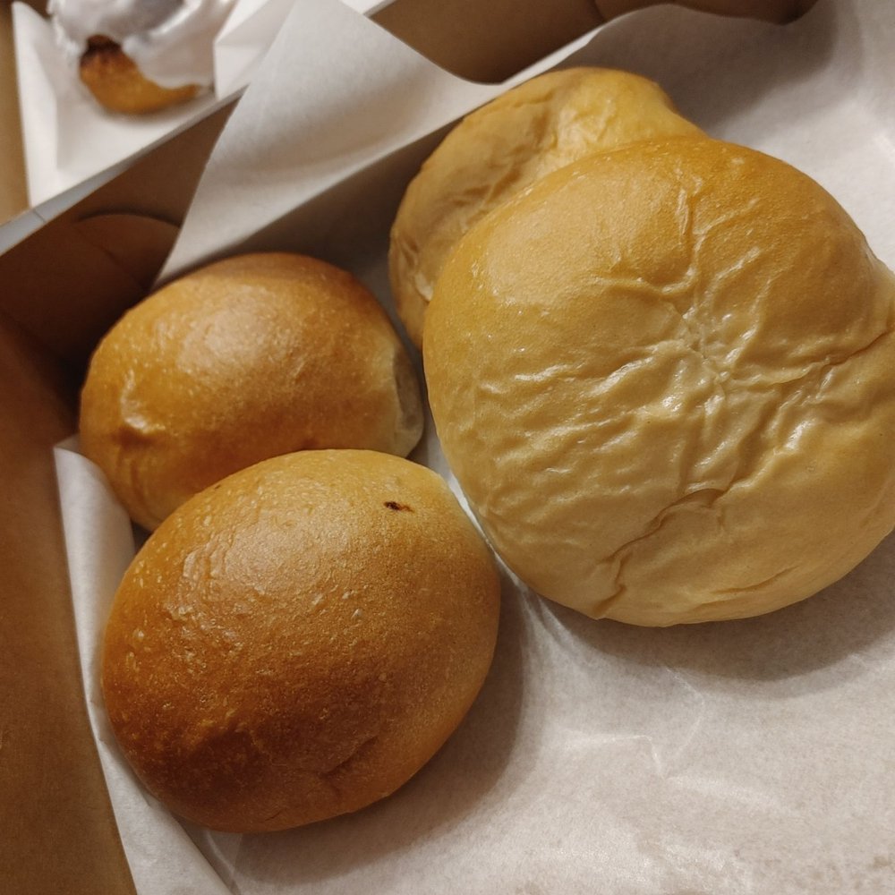 Kolache Factory - Round smooth one is Sausage Egg and Cheese. Wrinkled one is Bacon Egg and Cheese. - Bakeries Near Me - Carmel, Indiana Kolache Factory - Round smooth one is Sausage Egg and Cheese. Wrinkled one is Bacon Egg and Cheese. - Bakeries Near Me - Carmel, Indiana