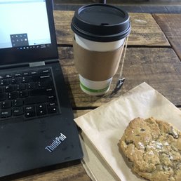 Chai spice tea and salted chocolate chip cookie:) Really good cookie Chai spice tea and salted chocolate chip cookie:) Really good cookie
