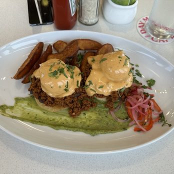 Day Maker Half Day Cafe - Chorizo benny! - Breakfast & Brunch Near Me - Austin, Texas