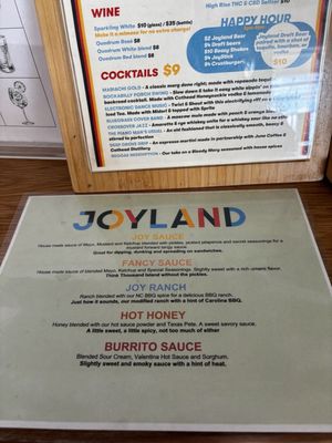 Menu photo 2 Joyland Birmingham, AL