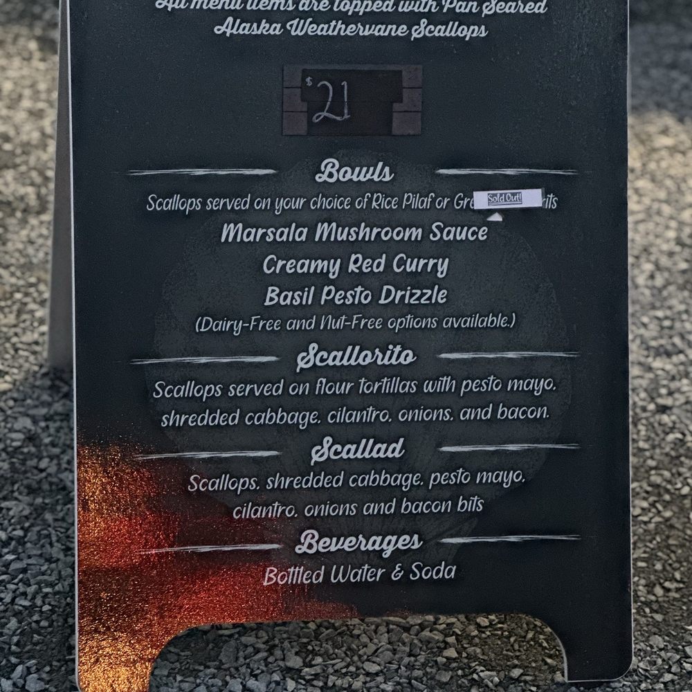 Alaska Weathervane Scallop - Menu - Food Trucks Near Me