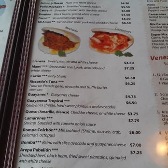 Arepas Cafe - Part 4 of Menu July 2014 didnt remember to take a picture of the menu on the back which is the drinks and desserts. - Venezuelan Near Me - Astoria, New York