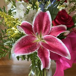Flower Market - This is a Star Gazer Lily!!!! And this is bouquet is worth $125.00! From Pinedale Gardens.