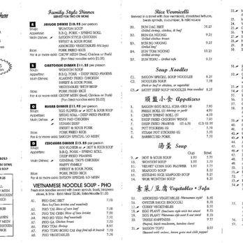 Saigon Kitchen - TakeOutMenu 2of2 - Chinese Near Me - Monroe, Washington