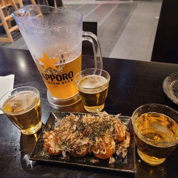 Sato Ramen House - Takoyaki (octopus balls) and beer - Ramen Near Me - Pasadena, California Sato Ramen House - Takoyaki (octopus balls) and beer - Ramen Near Me - Pasadena, California