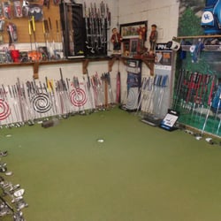 Golfmart - Indoor putting green and demo area.
