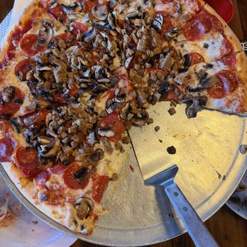 Maggio's Pizza - Mushroom and pepperoni pizza - Pizza Near Me - Big Bear Lake, California